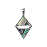 AP-6288-AB Sterling Silver Pendant With Abalone Shell Jewelry Bali Designs